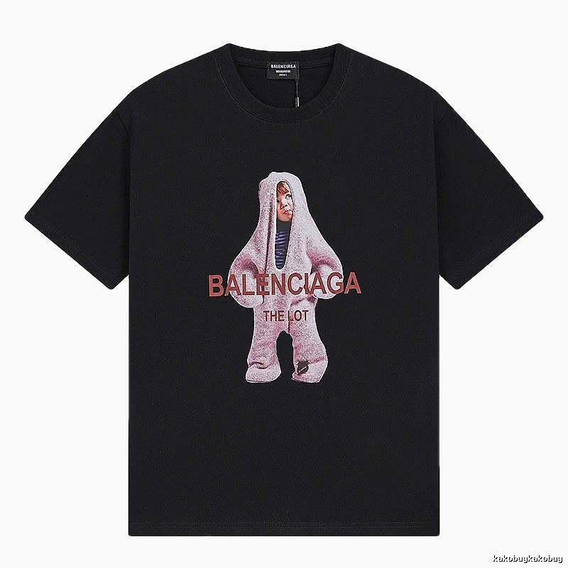 Balenciaga's childlike black T-shirt.