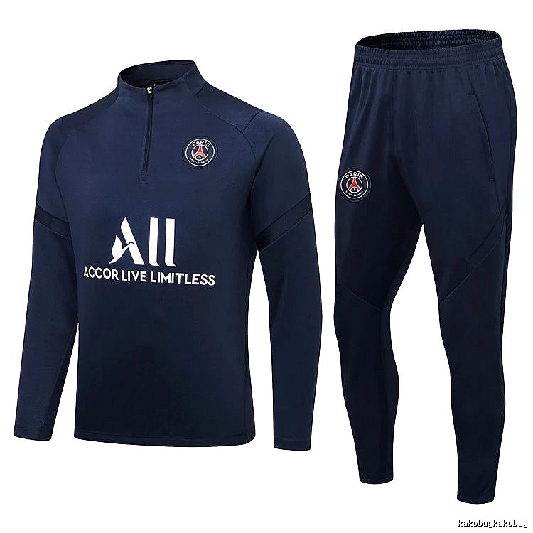 Paris Saint-Germain 2021-22 Royal Blue Training Tracksuit Set Gift Ready