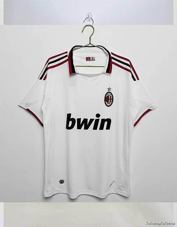 AC Milan Gift Ready Retro soccer jersey Red Black Striped with Standout Detail