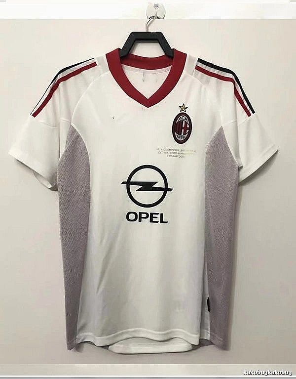 AC Milan Logo Detail Retro soccer jersey Red Black Striped with Relaxed Feel