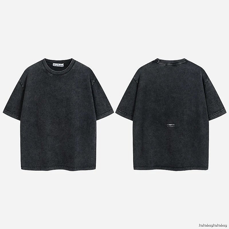 Acne Studios 2090-80 Black Style Ac908040 Stockholm Logo T-Shirt Modern Fit