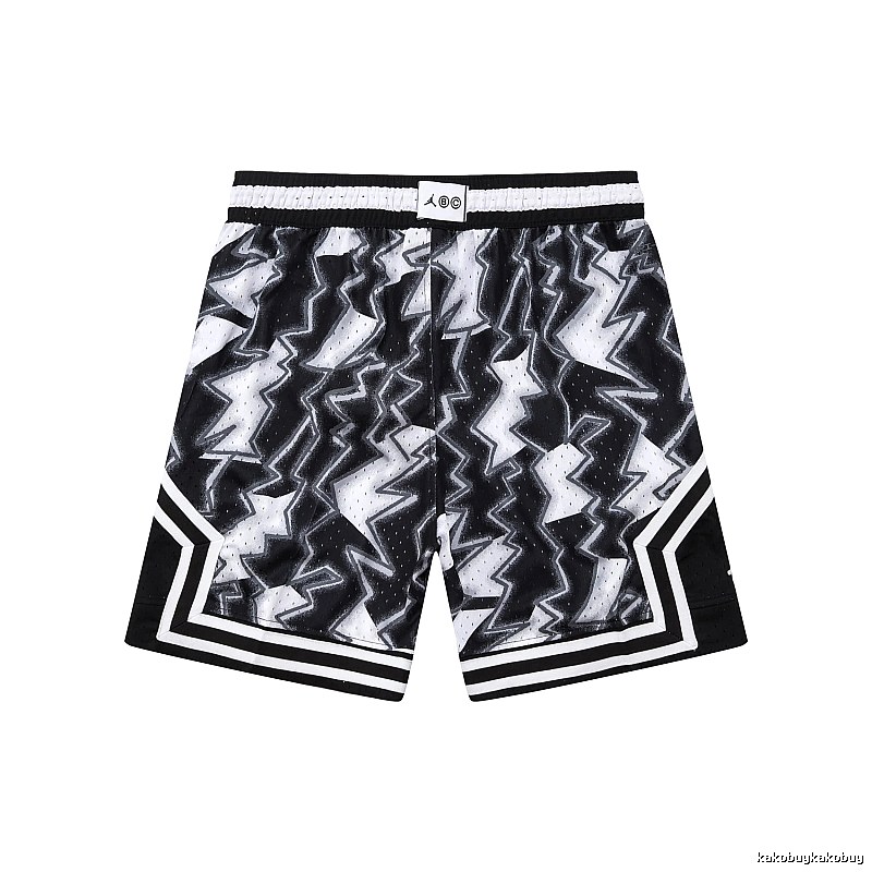 AJ Lightning series black and white shorts