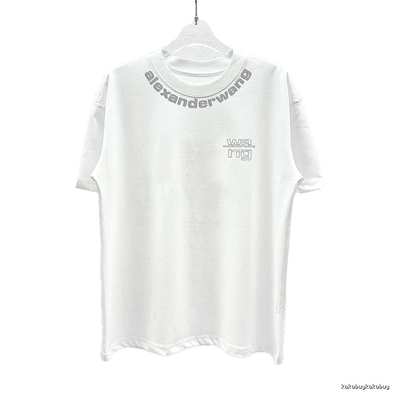 Alexander Wang Printed Street Style White T-Shirt