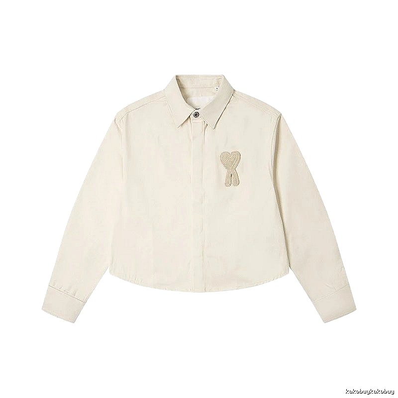 AMI embroidered love style white shirt