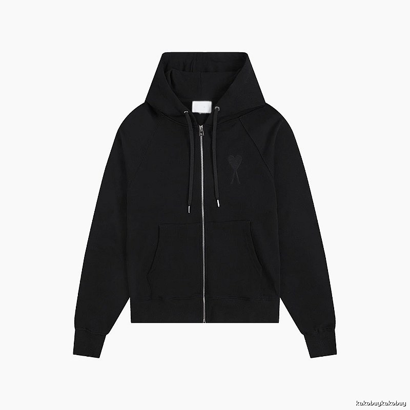 AMI Love Simple Style Black Hoodie
