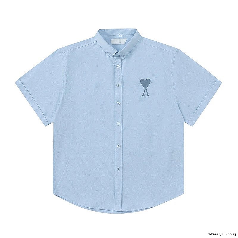AMI Love Simple Style Blue Shirt