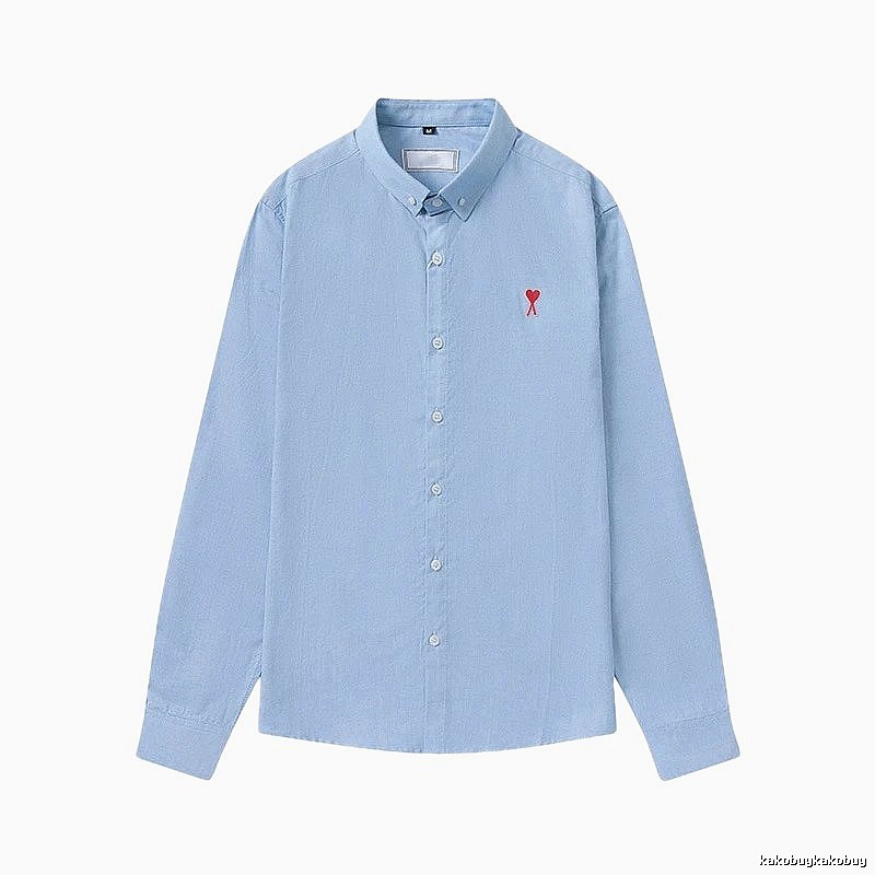 AMI minimalist style blue shirt