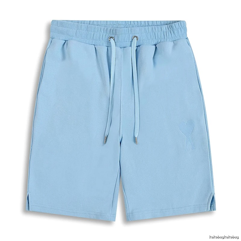 AMI minimalist style light blue shorts
