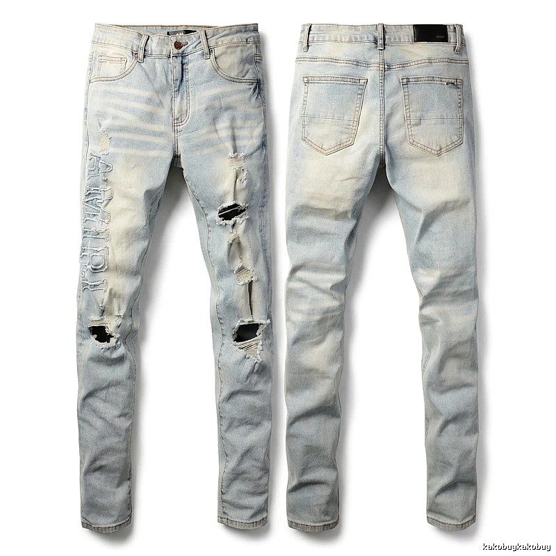 AMI Ripped Trendy Brand Jeans