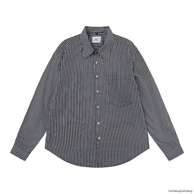 AMI Stripe Minimalist Style Shirt