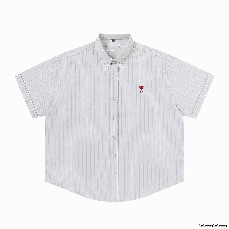 AMI Stripe Simple White Shirt