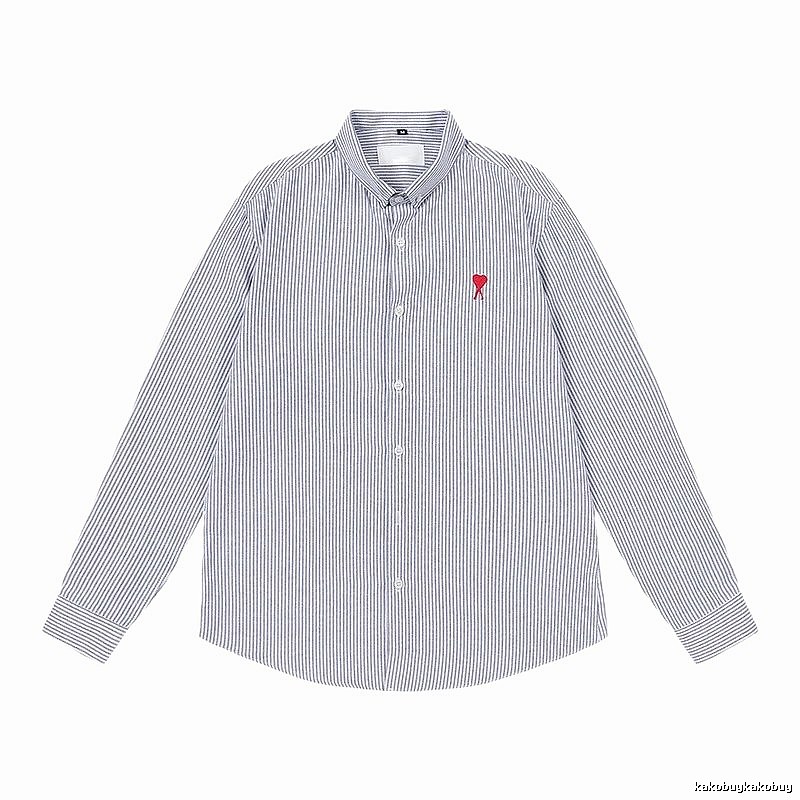 Ami striped minimalist style shirt