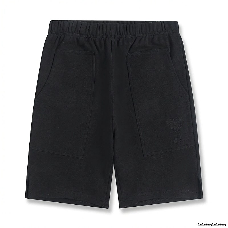 AMI Workwear Style Black Shorts