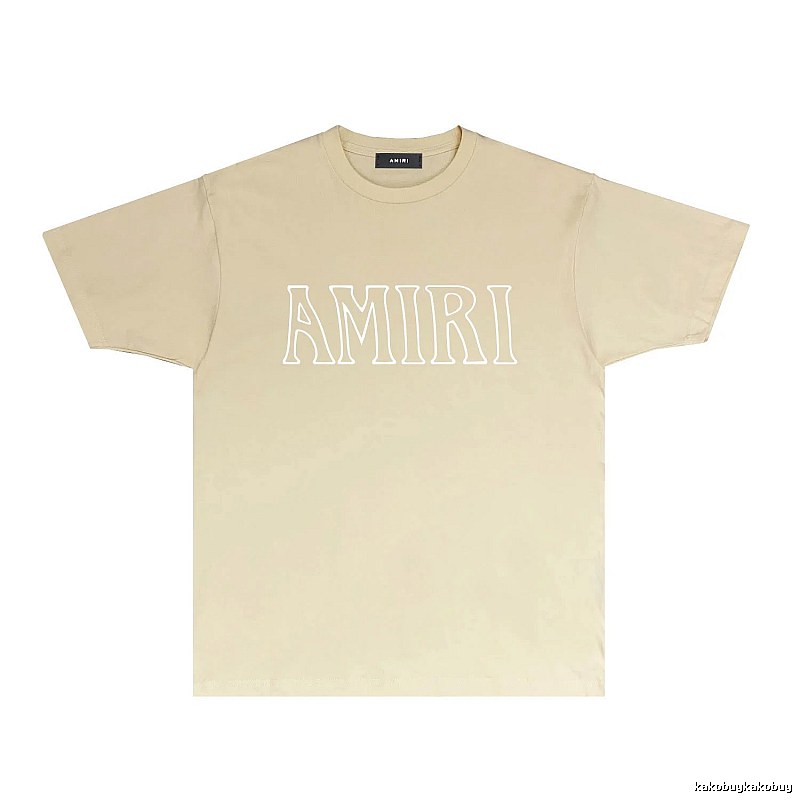 AMIRI Basic Style Simple Beige T-shirt