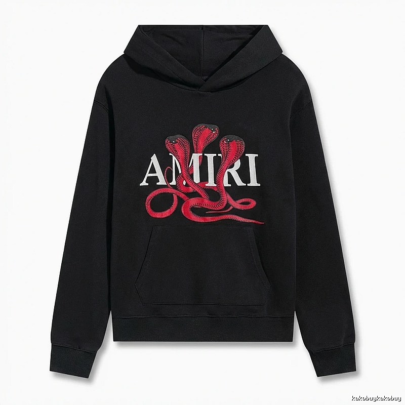 AMIRI black hoodie with snake print