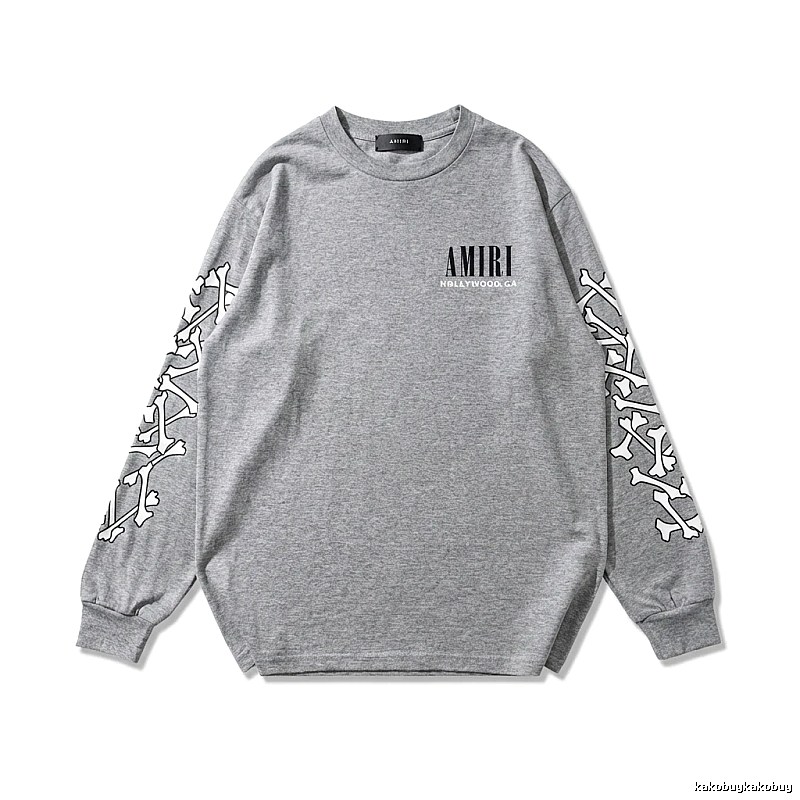 AMIRI Bone Pattern Trendy Cool Gray Sweatshirt