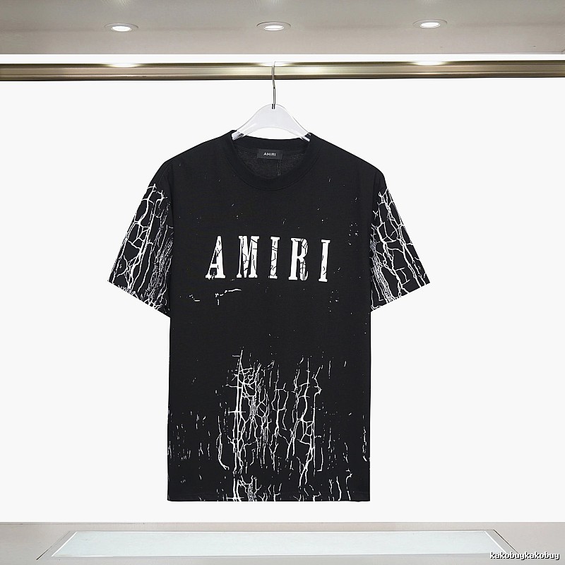 Amiri Classic Graphic T-shirt White Blue Amiri with Travel-Friendly Style