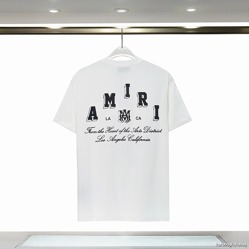 Amiri Daily Graphic T-shirt White Blue Amiri with Visual Detail