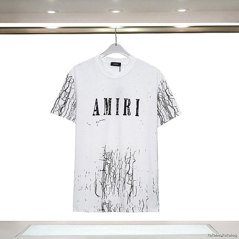 Amiri Easy Match Graphic T-shirt White Blue Amiri for Everyday Use