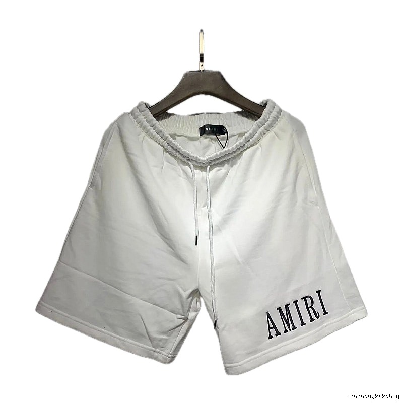 AMIRI Embroidered Street Style White Casual Shorts
