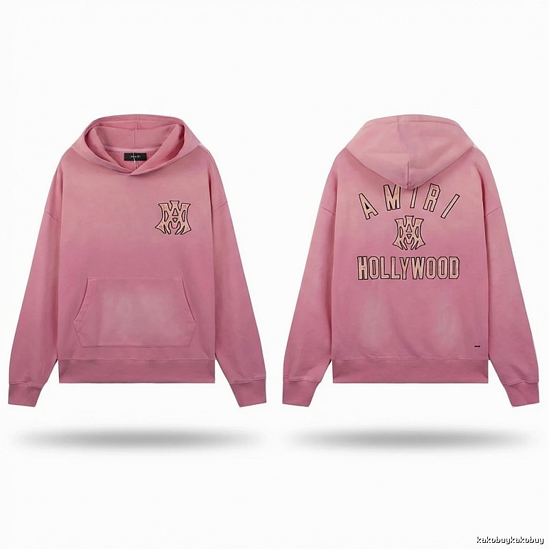 AMIRI Hollywood-style pink sweatshirt