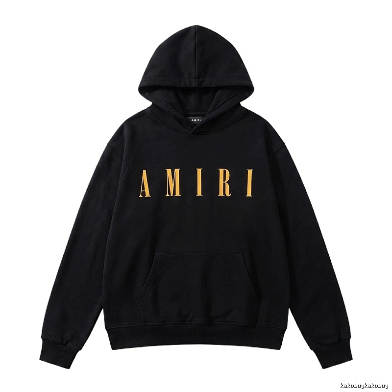 AMIRI letter-style black hoodie