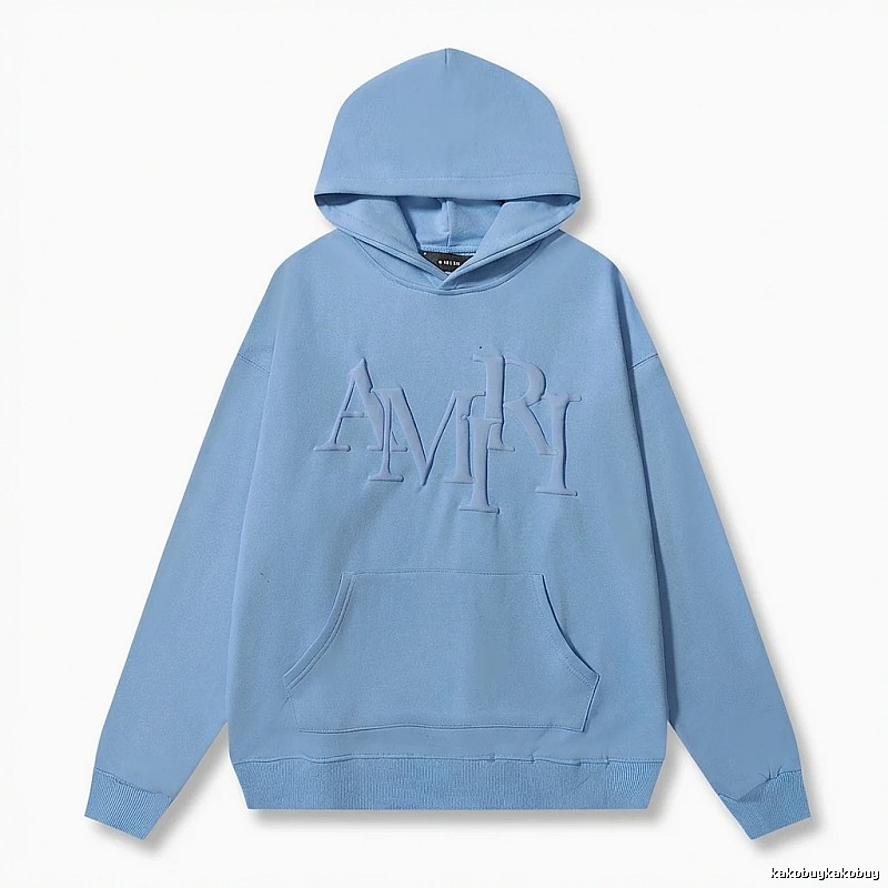AMIRI Letter Style Light Blue Sweatshirt