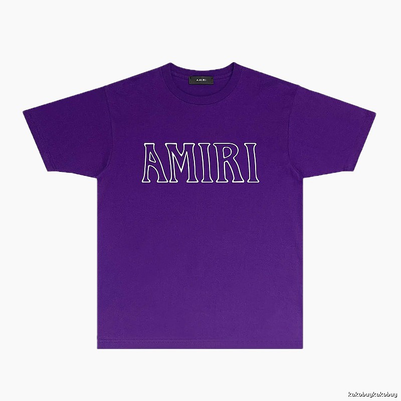 AMIRI minimalist style purple T-shirt