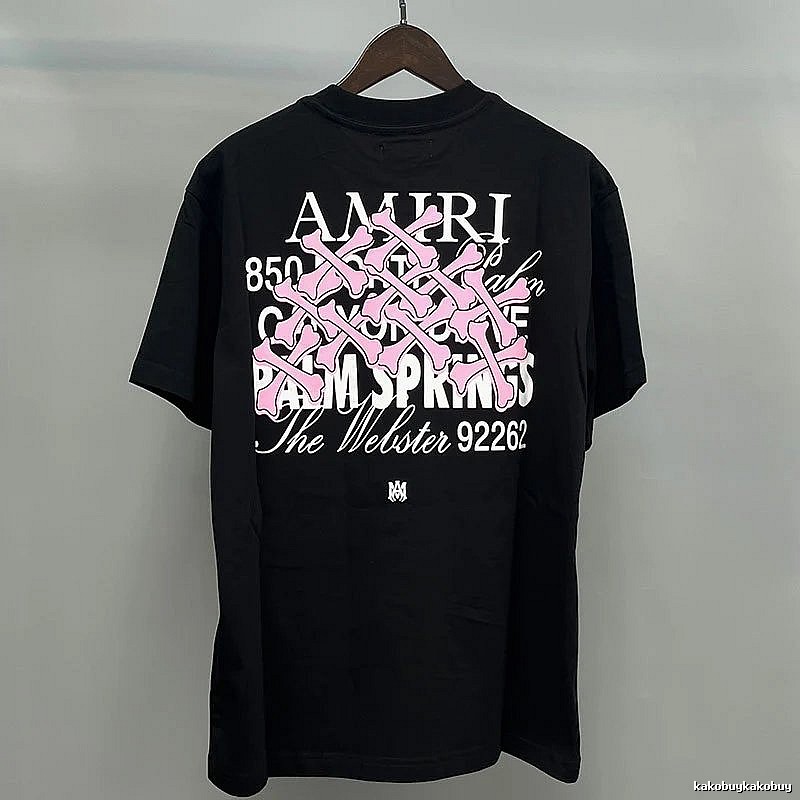 Amiri Pink Black Records Graphic T-Shirt Airport Outfit