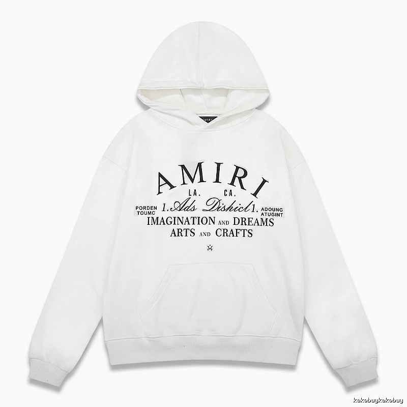 AMIRI retro-style white hoodie