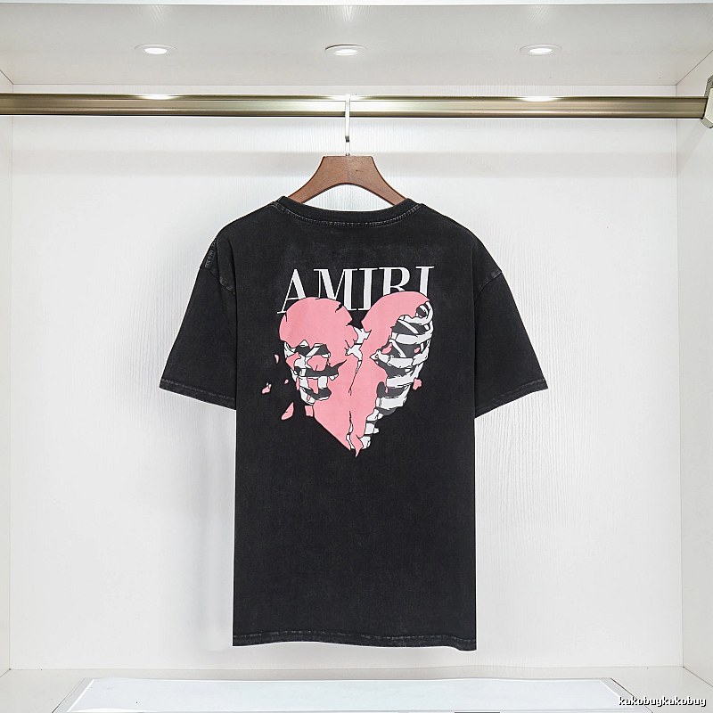 Amiri Summer Graphic T-shirt White Blue Amiri with Bold Graphic