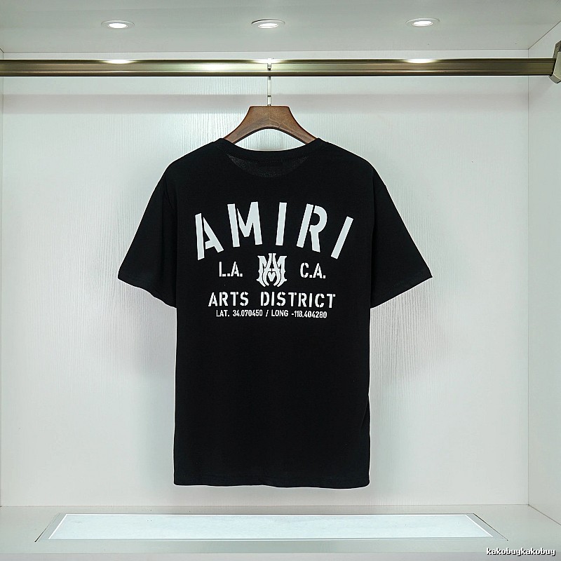Amiri Urban Graphic T-shirt White Blue Amiri with Statement Pattern