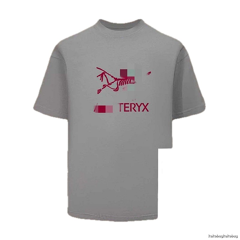Arc'teryx Skull Print Trendy Cool Light Grey Short Sleeve T-Shirt