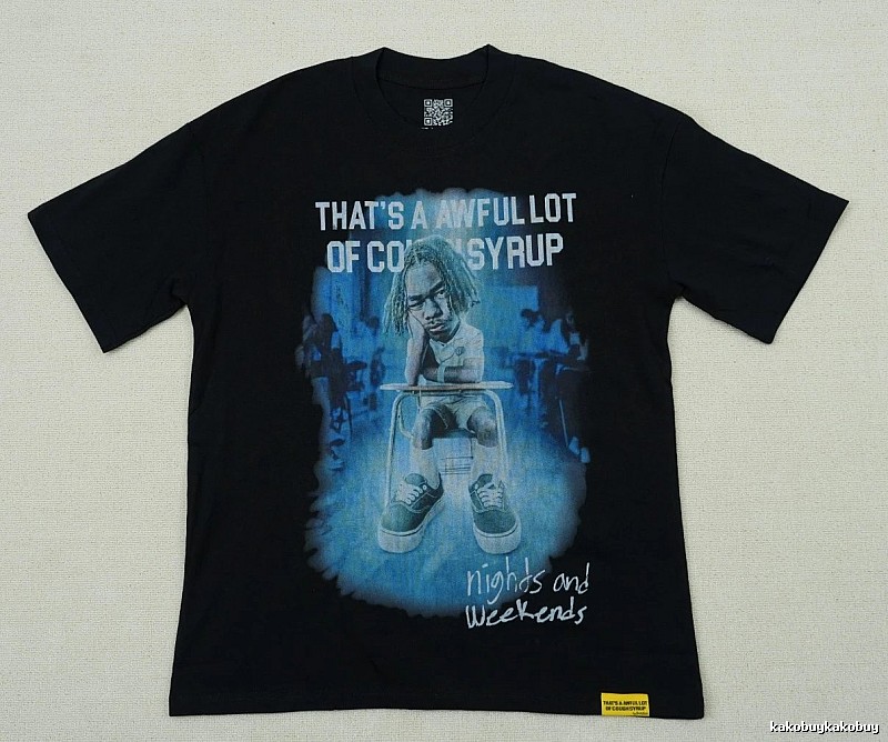 AwfulLot Portrait Print Street Style Black Short-sleeve T-shirt