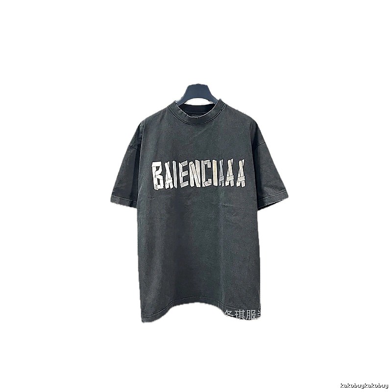 Balenciaga alphabet style black T-shirt