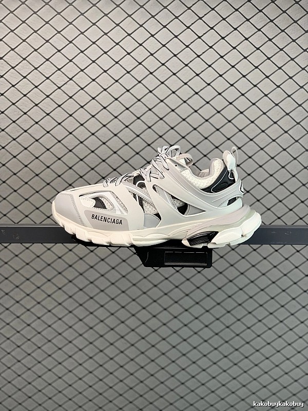 Balenciaga Chunky Runners with Layered Mesh Upper in White and Black