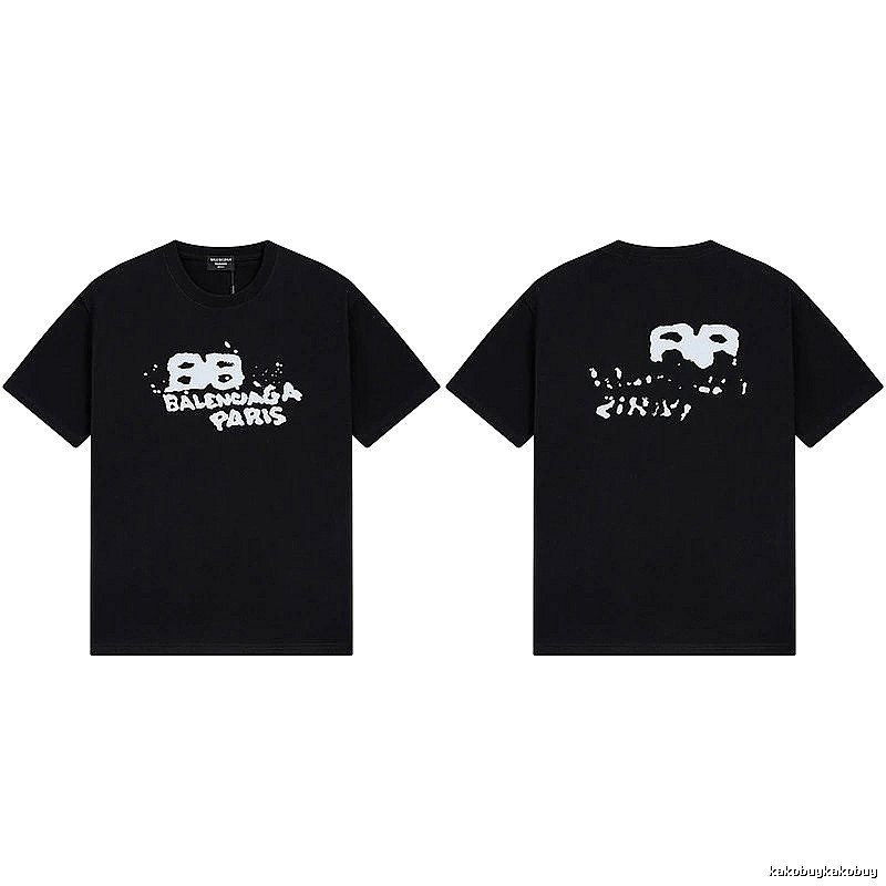 Balenciaga graffiti-style black T-shirt