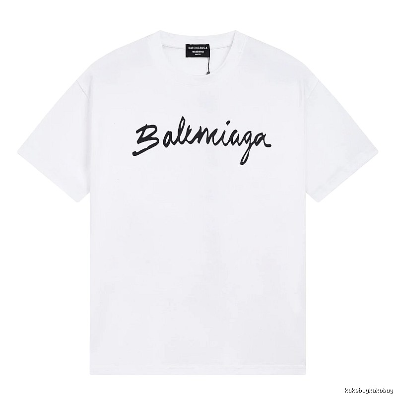 Balenciaga Handwritten Signature Casual White T-shirt
