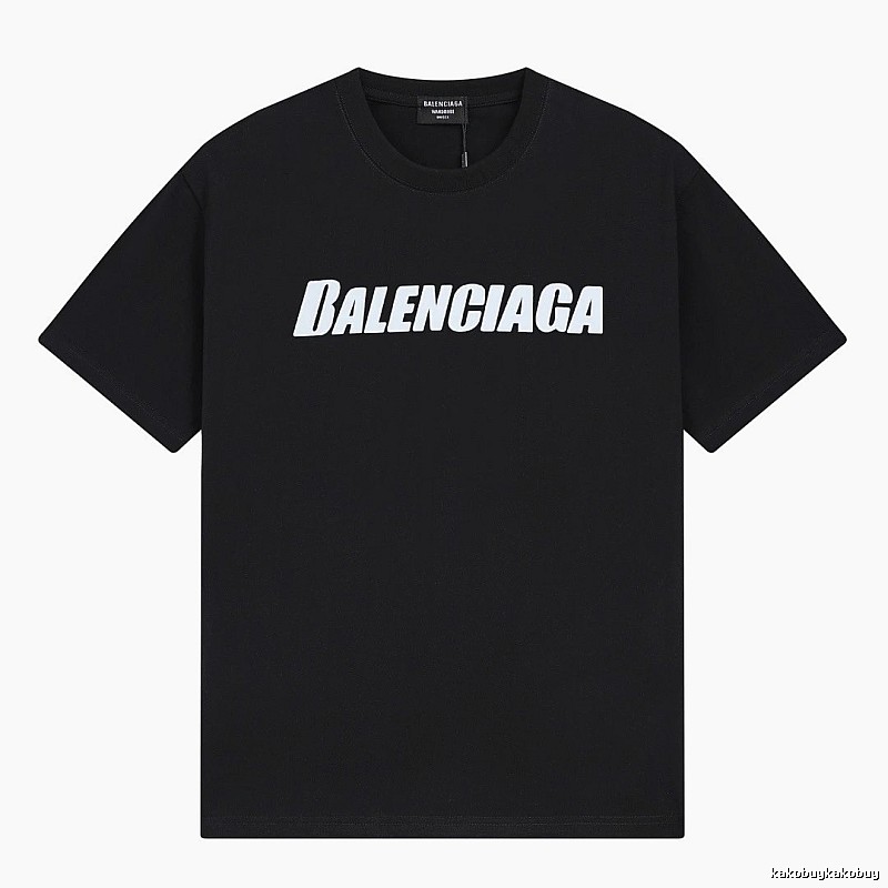 Balenciaga Letter Print Street Style Black T-Shirt