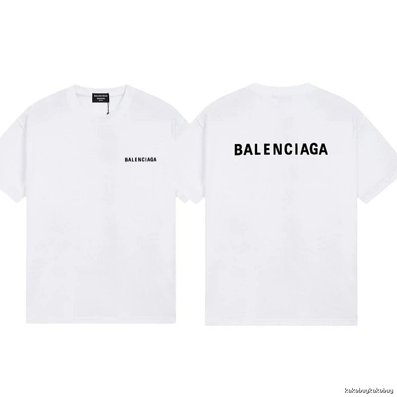 Balenciaga Letter Print Street Style White T-Shirt