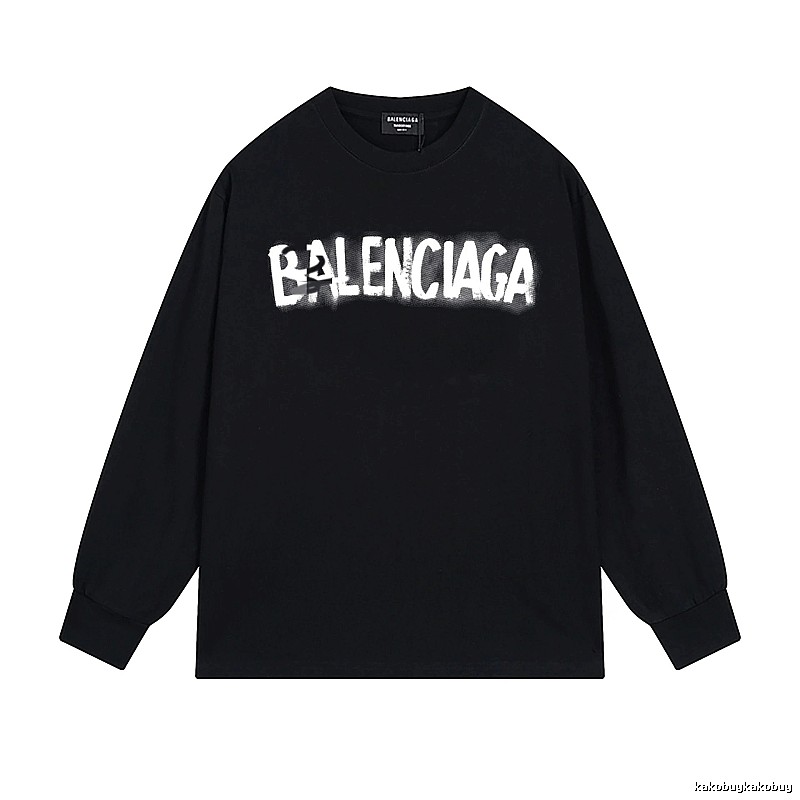 Balenciaga letter style black T-shirt