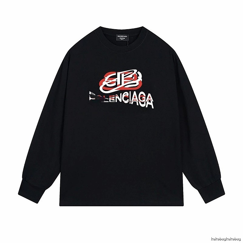 Balenciaga letter-style black T-shirt