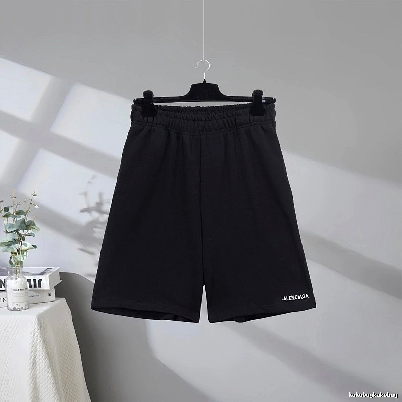 Balenciaga minimalist style black shorts