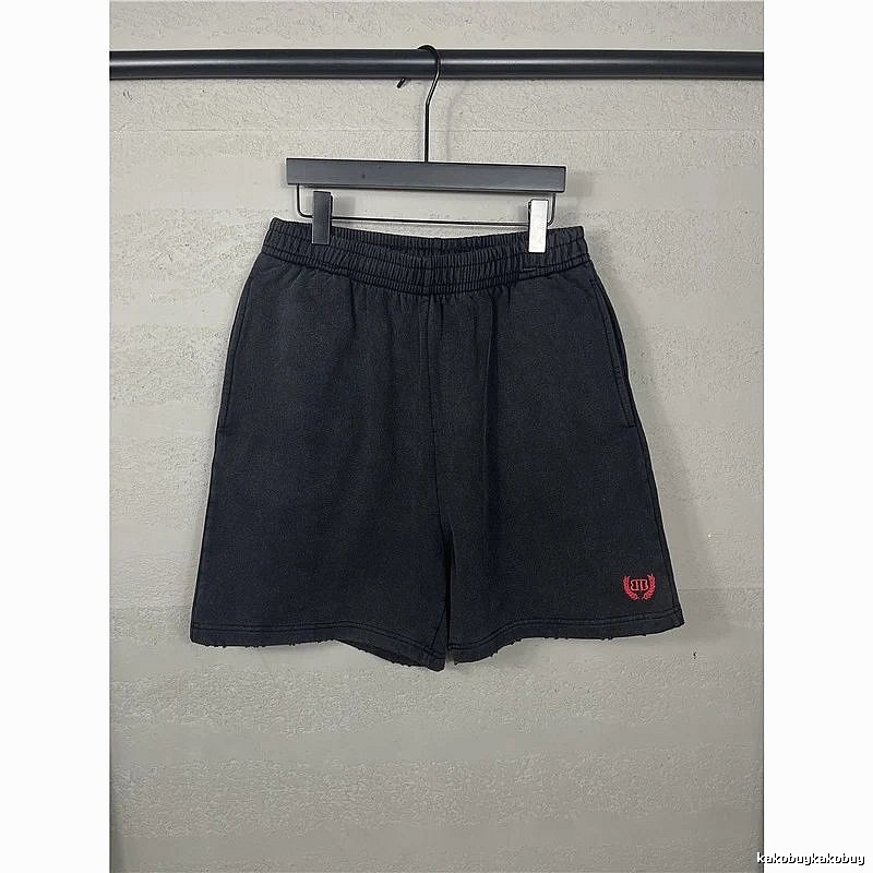 Balenciaga minimalist style black shorts
