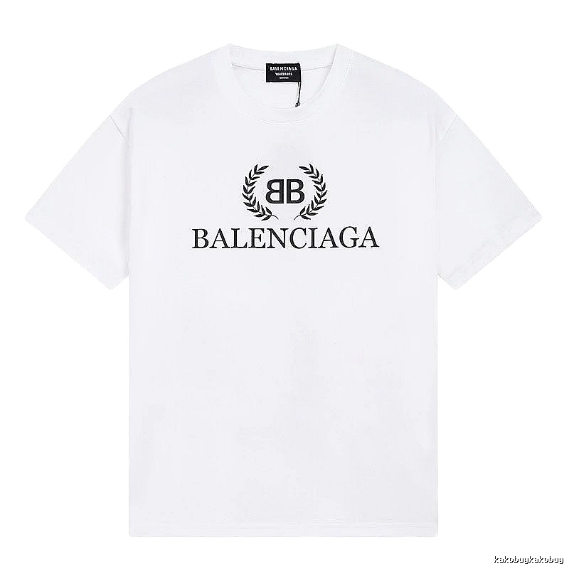 Balenciaga Printed Simple White T-shirt