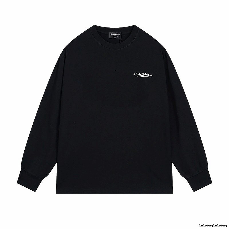 Balenciaga simple style black long-sleeved shirt