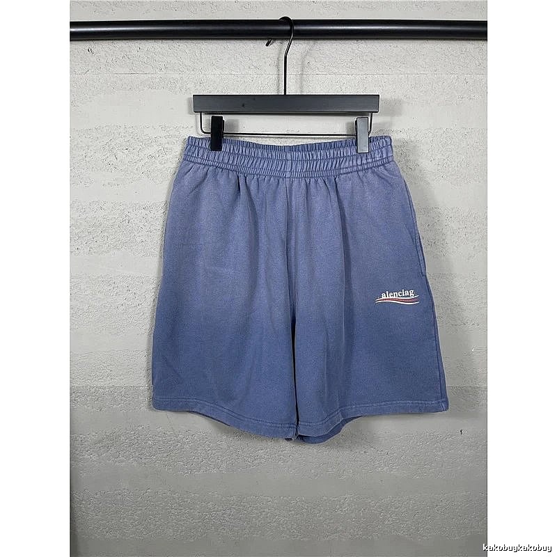 Balenciaga simple-style blue shorts