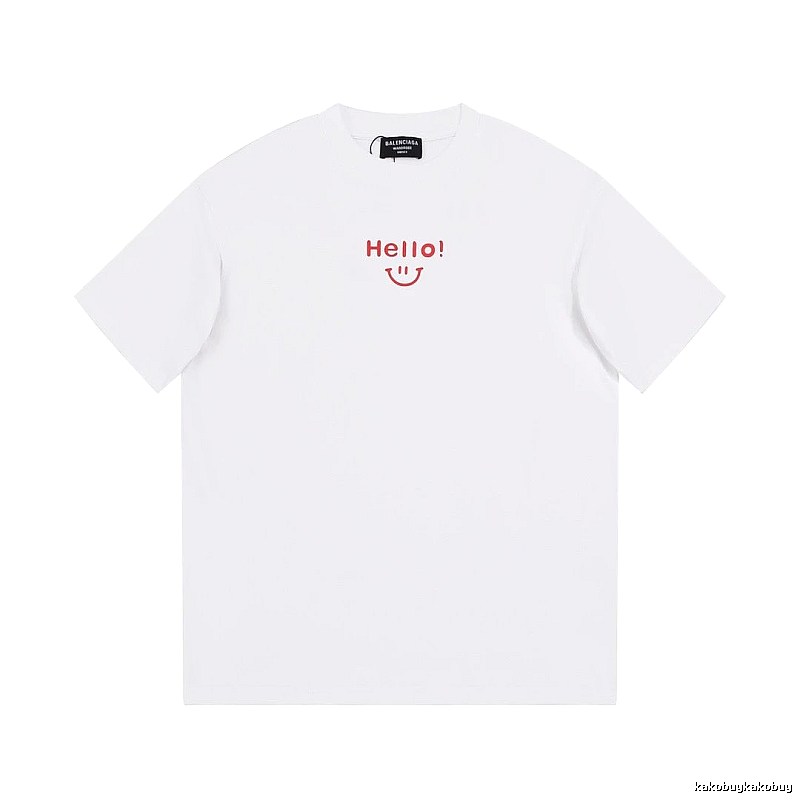 Balenciaga Smile Collection Minimalist Style White T-shirt