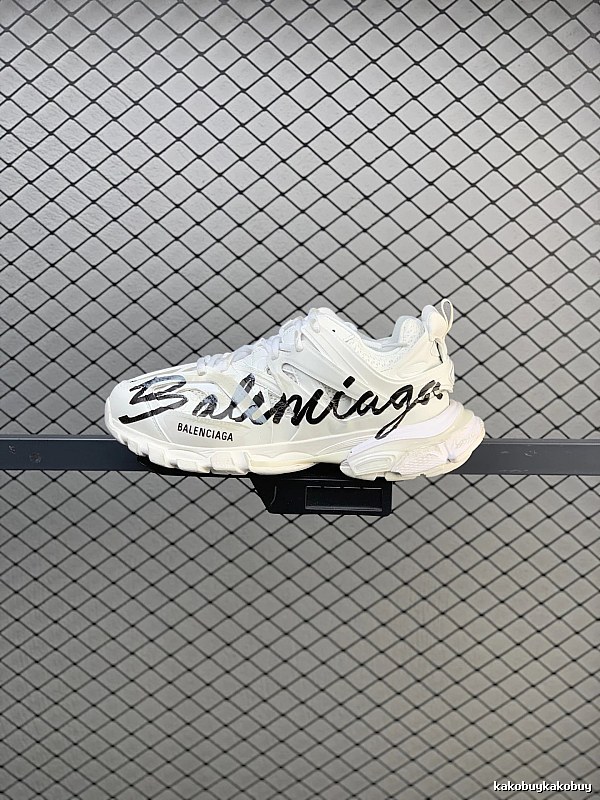 Balenciaga White Logo Chunky Sneakers Defined by Contrast Side Panels