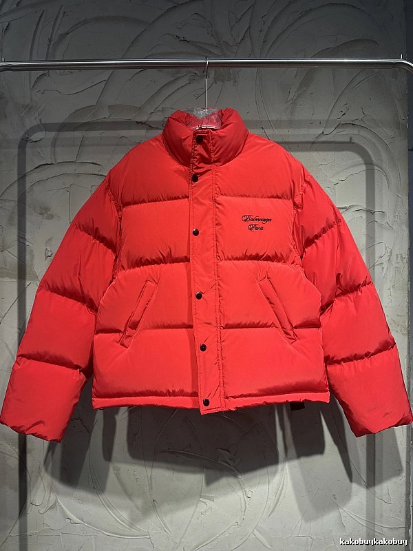 Balenciaga's red trendy and cool down jacket
